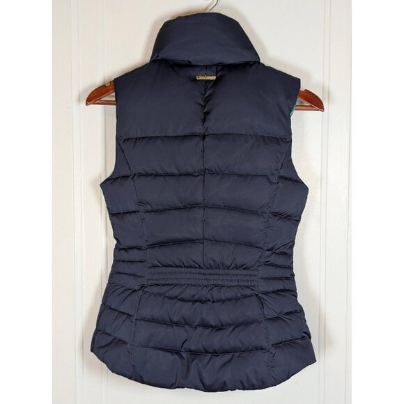 Lilly Pulitzer Navy Blue Down Filled Puffer Vest Women's XS Zip Pockets Preppy - Picture 2 of 5